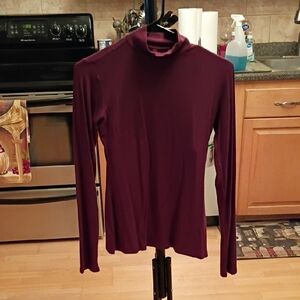 SKIMS Long Sleeve Top in Deep Plum